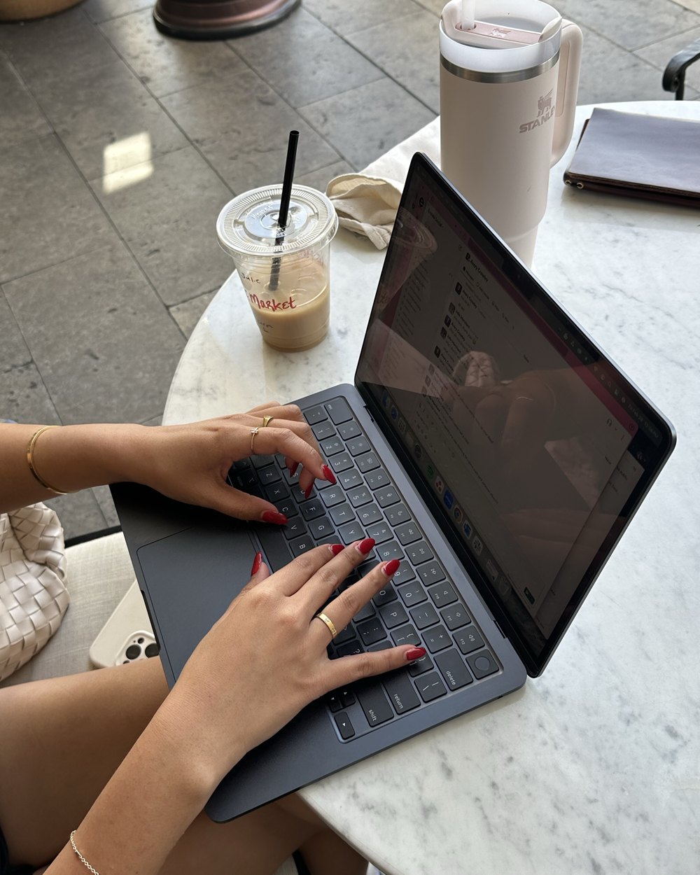 Designing on a laptop